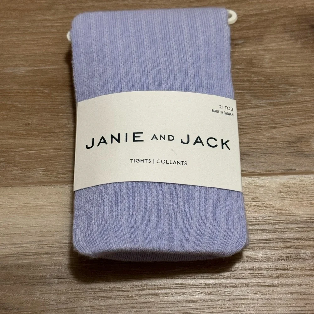 NWT Janie and Jack lavender purple tights